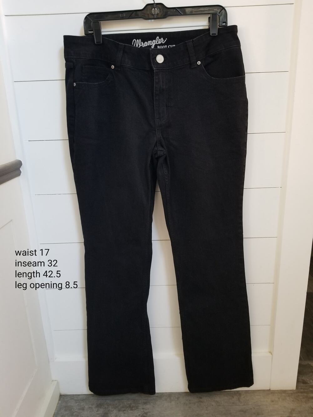Wrangler Bootcut Black Jeans Women's Juniors (13x34) 09MWZBK